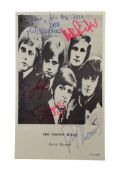 MUSIC - THE MOODY BLUES - VINTAGE DECCA RECORDS SIGNED PROMO CARD