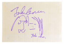 MUSIC - JOHN LENNON & YOKO ONO - SKETCH ON PAPER
