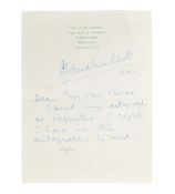 MILITARY HISTORY - FIELD MARSHAL SIR CLAUDE AUCHINLECK AUTOGRAPH