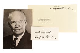PRESIDENTS - DWIGHT D. EISENHOWER - AUTOGRAPH CUT FROM LETTER