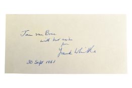 INVENTORS - SIR FRANK WHITTLE (D.1996) - JET ENGINE INVENTOR