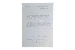 WRITERS - ERIKA MANN (D.1969) - AUTOGRAPHED LETTER