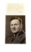 NOBEL PRIZE WINNERS - PAUL HERMANN MULLER - LETTER & SIGNED PHOTO