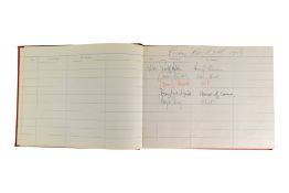 POLITICS - MARGARET THATCHER & CABINET MEMBERS - VISITOR BOOK