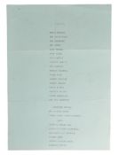 CORONATION STREET (SOAP OPERA) - SIGNED SCRIPT PAGE C1970S