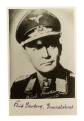 HISTORICAL INTEREST - KURT STUDENT (1890-1978) - GERMAN GENERAL AUTOGRAPH