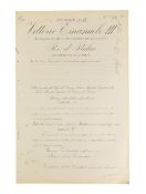 HISTORY - VICTOR EMMANUEL III (D.1947) - FORMER KING OF ITALY