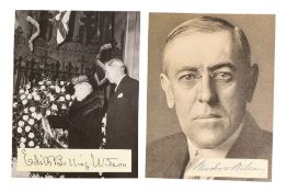 PRESIDENTS - WOODROW WILSON & EDITH WILSON AUTOGRAPHS