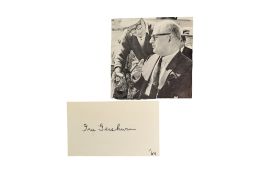 COMPOSERS - IRA GERSHWIN (D.1983) - AUTOGRAPH ON CARD
