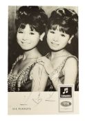 MUSIC - THE PEANUTS (1960S JAPANESE VOCAL GROUP) - SIGNED PHOTO