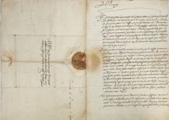 ROYALTY - PHILIP II (D.1598) - KING OF SPAIN - RARE LETTER
