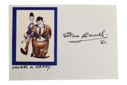 STAN LAUREL (LAUREL & HARDY) - VINTAGE AUTOGRAPHED CARD
