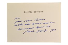 PLAYWRIGHT & POET - SAMUEL BECKETT (D.1989) - AUTOGRAPH