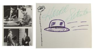 ACTORS - HAROLD SAKATA - JAMES BOND (ODDJOB) - RARE AUTOGRAPH + SKETCH