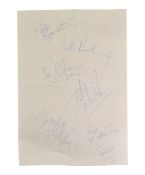 MUSIC - FAMILY (1970S BAND) - AUTOGRAPHS ON PAPER