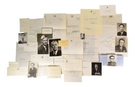 POLITICIANS / DIGNITARIES - COLLECTION OF VINTAGE AUTOGRAPHS