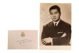 ROYALTY - NORODOM SIHANOUK (D.2012) - KING OF CAMBODIA AUTOGRAPHS