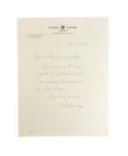 SCIENCE - WILLIAM DAVID COOLIDGE - HANDWRITTEN LETTER