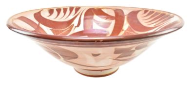 ALAN CAIGER-SMITH MBE (1930-2020) - ALDERMASTON POTTERY LUSTRE CENTREPIECE BOWL