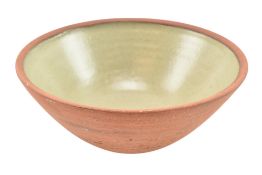 LEACH ST IVES POTTERY - UNSIGNED STUDIO POTTERY STONEWARE CENTREPIECE BOWL