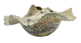 BRITISH CONTEMPORARY - ORGANIC EARTHENWARE STUDIO POTTERY VASE