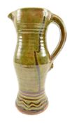 CLIVE BOWEN (B. 1943) - MEDIAEVAL RANGE - STUDIO POTTERY EWER JUG