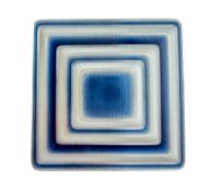 LARGE LEA CELLULOID LAYERED FRUSTUM BROOCH