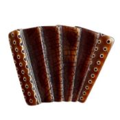 LEA STEIN CELLULOID ACCORDION BROOCH