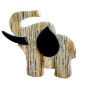 LEA STEIN CELLULOID ELEPHANT BROOCH
