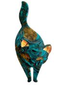 LEA STEIN CELLULOID BACCHUS CAT BROOCH