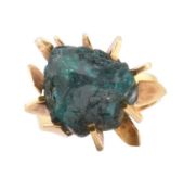18CT GOLD DIOPTASE RING JOHN DONALD