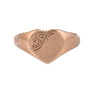 HALLMARKED 9CT GOLD HEART SIGNET RING
