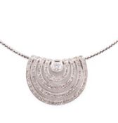14CT WHITE GOLD & DIAMOND COLLAR PENDANT ON 18CT GOLD NECKLACE