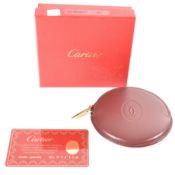 CARTIER OXBLOOD LEATHER COIN PURSE