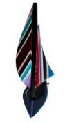 LEA STEIN CELLULOID SAILBOAT BROOCH