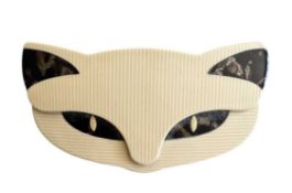 LEA STEIN CELLULOID ROMEO CAT BROOCH