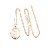 HALLMARKED 9CT GOLD PENDANT & NECKLACE CHAIN