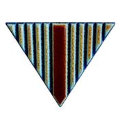 LEA STEIN CELLULOID TRIANGLE BROOCH