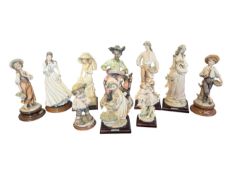 COLLECTION OF LATE 20TH CENTURY CAPODIMONTE AND OTHER RESIN FIGURES