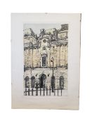 RICHARD BEER (1928-2017) - LIMITED EDITION ETCHING PRINT OF TAVISTOCK SQUARE