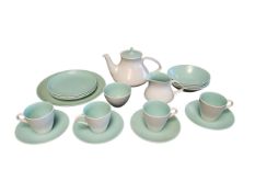 POOLE POTTERY - 20TH CENTURY SEAGULL & ICE GREEN TWIN TONE COFFEE SET