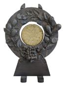 19TH CENTURY CARVED MAHOGANY TABLE TOP GONG