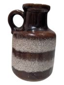SCHEURICH KERAMIK W. GERMAN DRIP GLAZE HANDLED VASE 474-16