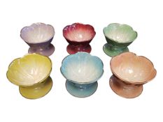 BESWICK - COLLECTION OF SIX 20TH CENTURY LUSTREWARE SUNDAE / DESSERT BOWLS