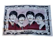 TWO ULSTER 1960S THE BEATLES IRISH LINEN TEA TOWELS