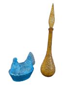 TWO MID CENTURY EUROPEAN STUDIO ART GLASS ITEMS