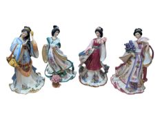 DANBURY MINT - FOUR LATE 20TH CENTURY FIGURES IN THE PRINCESS COLLECTION BY LENA LIU