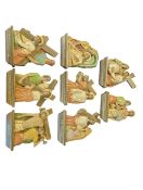 EIGHT 20TH CENTURY CHRISTIAN RESIN ECCLESIASTICAL PLAQUES