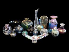 COLLECTION OF 20TH CENTURY STUDIO ART GLASS TO INCLUDE MURANO