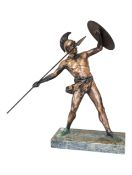 GREEK MYTHOLOGY - EARLY 20TH CENTURY BRONZE ACHILLES STATUE